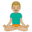 man in lotus position medium-light skin tone