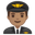 man pilot medium skin tone