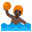 man playing water polo dark skin tone