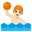 man playing water polo light skin tone
