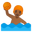 man playing water polo medium-dark skin tone