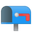 open mailbox with lowered flag