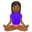 person in lotus position medium-dark skin tone