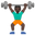 person lifting weights dark skin tone