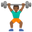 person lifting weights medium-dark skin tone