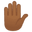 raised hand medium-dark skin tone