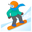 snowboarder dark skin tone