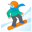 snowboarder medium-light skin tone