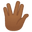 vulcan salute medium-dark skin tone