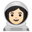 woman astronaut light skin tone