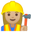 woman construction worker medium-light skin tone