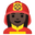 woman firefighter dark skin tone