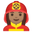 woman firefighter medium skin tone