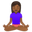 woman in lotus position medium-dark skin tone