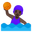 woman playing water polo dark skin tone