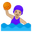 woman playing water polo medium-light skin tone