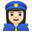 woman police officer light skin tone