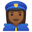 woman police officer medium-dark skin tone
