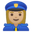 woman police officer medium-light skin tone