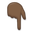 backhand index pointing down dark skin tone