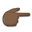 backhand index pointing right dark skin tone