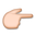 backhand index pointing right medium-light skin tone