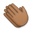 clapping hands medium-dark skin tone