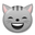 grinning cat face with smiling eyes