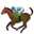 horse racing medium-dark skin tone