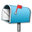 open mailbox with raised flag