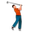 person golfing