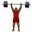 person lifting weights dark skin tone