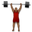 person lifting weights medium-dark skin tone