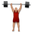 person lifting weights medium skin tone