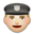 police officer medium-light skin tone