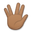 vulcan salute medium-dark skin tone