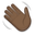waving hand dark skin tone