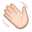 waving hand medium-light skin tone