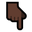 backhand index pointing down dark skin tone