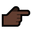 backhand index pointing right dark skin tone