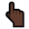 backhand index pointing up dark skin tone