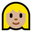 blond-haired woman medium-light skin tone