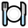 fork and knife with plate