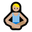 man in lotus position medium-light skin tone