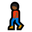 man walking medium-dark skin tone