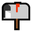 open mailbox with raised flag