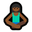 person in lotus position medium-dark skin tone