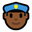 police officer medium-dark skin tone