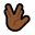 vulcan salute medium-dark skin tone