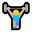 woman lifting weights medium-light skin tone